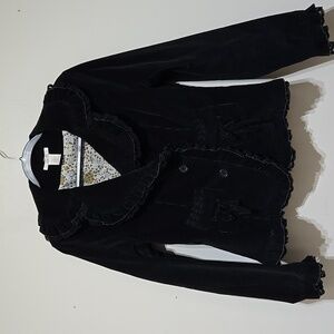 Zoe D. Women's Corduroy Ruffled Jacket